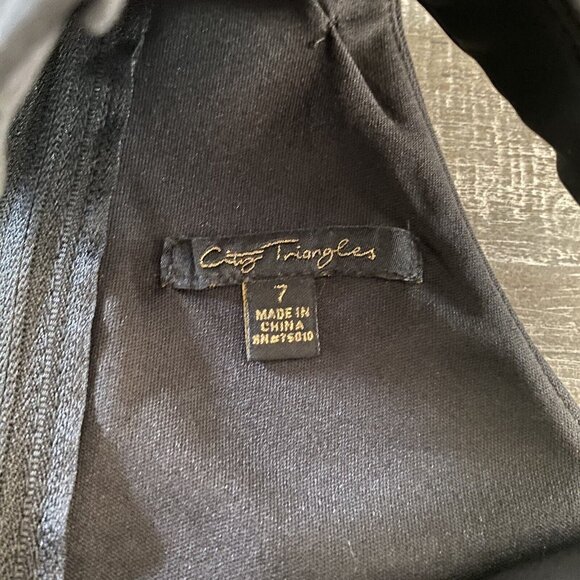 City Triangles Womens Dress Junior’s Size 7 Black Sleeveless New Party Dress - Picture 6 of 8